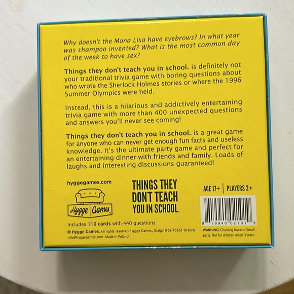 Trivia Game: Things They Don’t Teach You in School - Picture 2 of 3